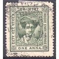 India (Indore) 1928 - SG 18 - 1a green - Mahara...