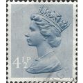 GB, Queen Elizabeth Machin, blue grey 1973, 4½p