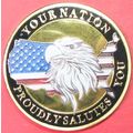 Thank You For Your Service. Challenge Coin. Gol...