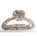 Rounded gray abalone sea shell effect hair claw...