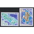 Wallis and Futuna Maps of Islands 2v 1978 MNH S...
