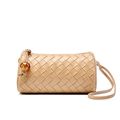 Genuine Leather Women Pillow Bag Bronze