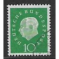 GERMANY 1959 PRESIDENT HEUSS 10pf GREEN SG B179...