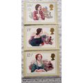 3x1980 Royal Mail postcards - F.D.C. - Famous P...