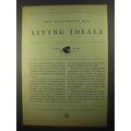 1931 AT&T Telephone Ad - Has Living Ideals
