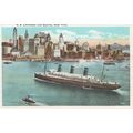 Artist Drawn S.S. Leviathan And The Skyline Of ...