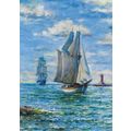 Posten Åland: Galeass Albanus Sailing Past Ligh...
