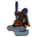 Virginia Beach with Neptune Artwood Fridge Magnet