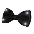Black Bow Tie with White LED Lights