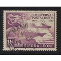 Sierra Leone 75th Anniversary of UPU 1949 Canc ...