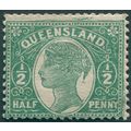 Queensland 1895 ½d green SG223 unused