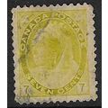 CANADA 1898-1902 QV 7c GREENISH YELLOW USED SG160