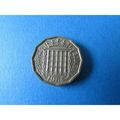 1964 QUEEN ELIZABETH II BRASS THREEPENCE - COIN...
