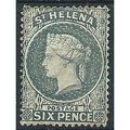 St Helena 1887 SG44 6d Grey Mounted Mint ... .