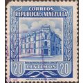 VENEZUELA, Caracas Post Office, blue 1955, 20 cent