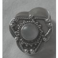 Greenish agate mini silver box