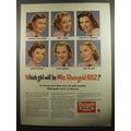 1951 Rheingold Beer Ad - Which girl will be Mis...