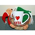 Christmas Santa Mug Teddy Bear Basket & Homemad...