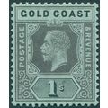 Gold Coast 1913 1s black on green Die I SG79 un...