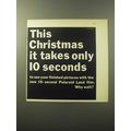1960 Polaroid Land Film Ad - This Christmas it takes only 10 seconds