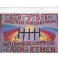 Carmarthen Anti Bunker Campaign postcard unused...