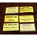 Old Vintage Original Set Of 6 Assorted Drug Sto...