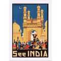 Railway Poster Art Postcard See India Hyderabad...