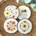 Coaster Set, Summer Solstice Design Wood Slice