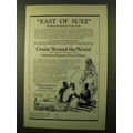 1923 American Express Travel Dept. Ad - East of...
