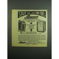 1954 Ashley Thermostatic Downdraft Wood Heaters Ad