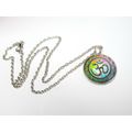 Beautiful Namaste Symbol Glass Cabochon Pendant...