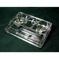 Antique English Glass Writing Inkwell Pen Holde...