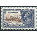 Nyasaland 1935 SG125 3d Brown & Deep Blue Silve...