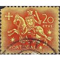 PORTUGAL, King Dinis, horseback, orange 1953, 20c, #5