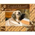 English Mastiff Laser Engraved Wood Picture Fra...