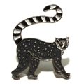 Lemur Madascar Primate Animal Monkey Metal Enam...