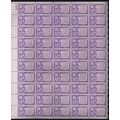 Gutenberg Bible Sheet of Fifty 3 Cent Postage S...