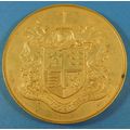 Vintage Large Gilt Bronze Medal Medallion & Box...
