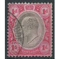 Transvaal 1904 SG261 1d Black & Carmine Fine Us...