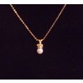 VTG Genuine Pearl Pendant w Crystal Accents on ...