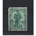 Malta.SG124 1/2d Green.Fine Used.Apr25z