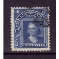 CHILE 1905 SG107 5c BLUE COLUMBUS FINE USED #3