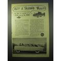 1951 Nash Airflyte Car Ad - A Talking Trout - Ed Zern