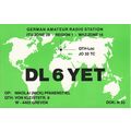 German Amateur Radio QSL Card DL6YET Greven Ger...