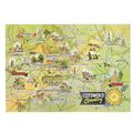 COTSWOLD COUNTRY, MAP . vintage unused postcard...
