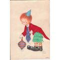 Spanish Clown In Silk Clothing Postcard (SIL153)