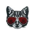 Cool Cat in sunglasses Iron On Patch Sew Badge ...