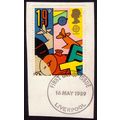 GB 1989 Toys Sc#1256 FDC on piece @BM254