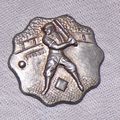 VINTAGE ART DECO ERA 1920's NICKEL BASEBALL POC...