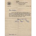 Lord Chancellors Office Parliament 1962 Hand Si...